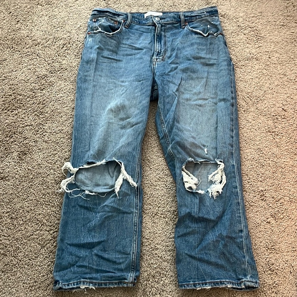 Abercrombie & Fitch Blue Straight Leg Jeans